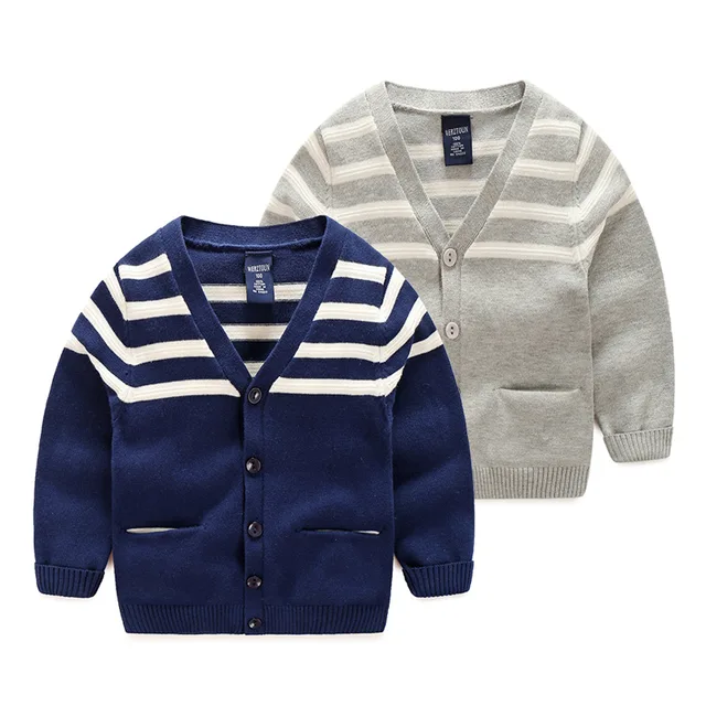 Baby Sweater For Boys Cotton Soft Baby Boys Sweater With Pockets Long