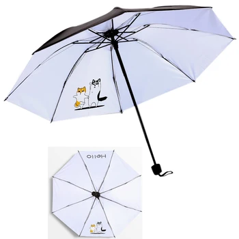 

Animal Cartoon Sunny Umbrella Rain Women's umbrellas Man Waterproof Anti-UV Sun Kids Folding Umbrella Paraguas Parapluie femme