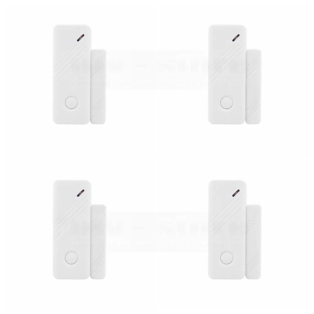 

DIYSECUR 4pcs Wireless 433Mhz Door Magnetic Sensor for Our Related Home Alarm Home Security System Gap sensor