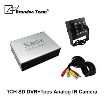 1 канал CCTV DVR комплект Поддержка Max 64 ГБ SD карты MPEG-4 DVR комплект с 1 шт. аналоговый ИК Камера