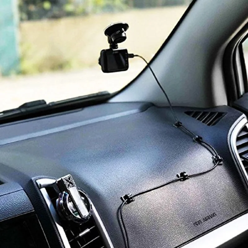 

20pcs/set Multi-Function Car Tie Clips Organizer Drop Adhesive Clamp Wire Cord Clip Cable Holder Black