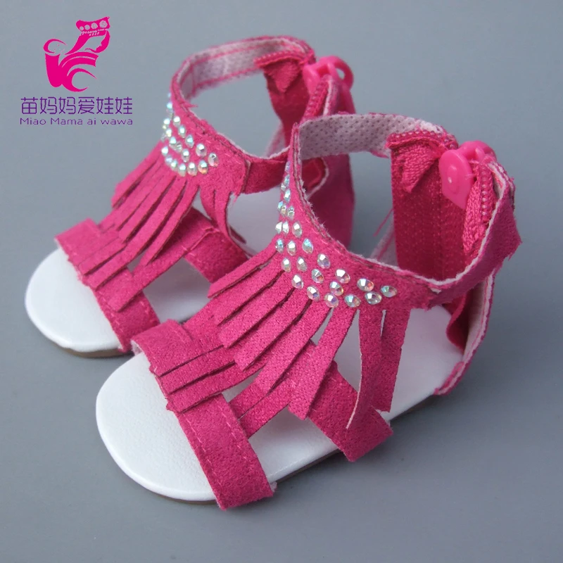 18-Inch-American-Girl-Doll-Jean-7cm-Doll-Shoes-for-45CM-Reborn-Baby-Doll-Tassel (1)