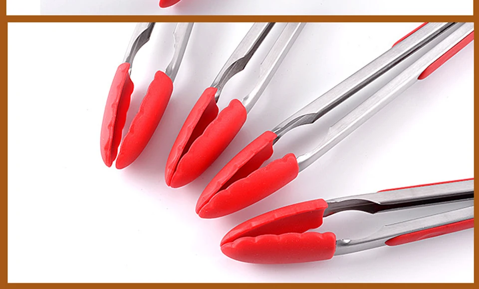 27 cm and 35cm Food Grade 100% Silicone food tong Kitchen Tongs utensil Cooking Tong clip Clamp Salad Serving BBQ tools21