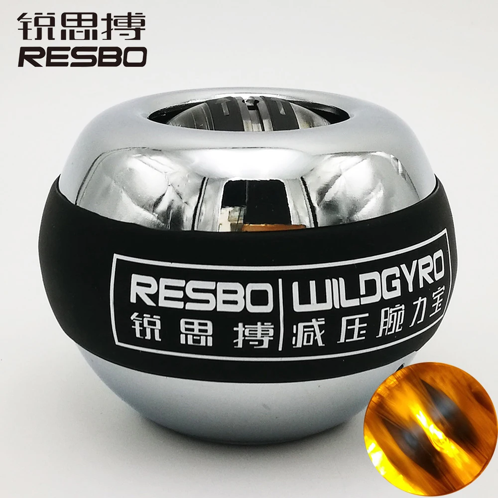 48LBS Golden Power Strengthen Wrist Ball Metal Forearm Muscle Training Pressure Relieve Gyro Ball Force Gyroscope Fitness Ball A
