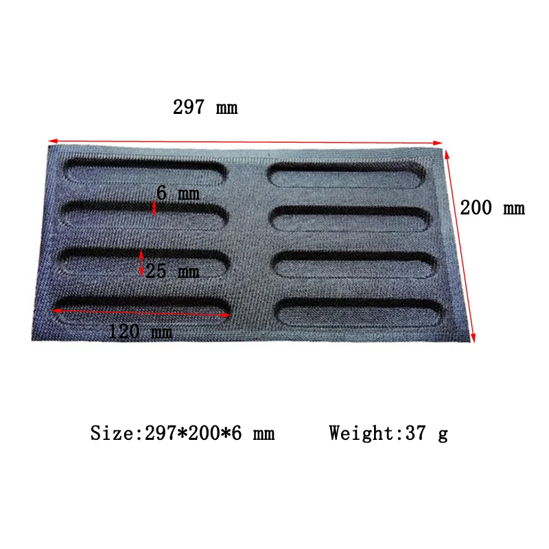 Meibum 8 полости силиконовая форма для хлеба вечерние домашние Длинные Форма для хлеба лоток багет Eclair форма Антипригарная посуда для выпечки инструменты для выпечки