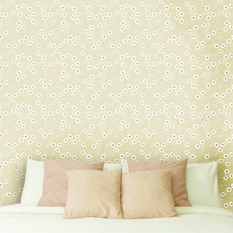 

Self-Adhesive Wallpaper Modern Leaves Flowers Pattern Wall Sticker Living Room Bedroom Home Decor PVC Waterproof Papel De Parede