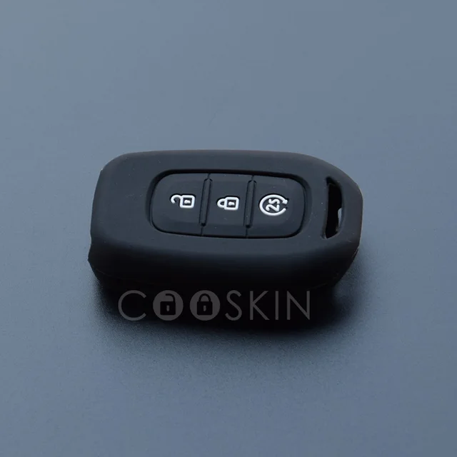 3 button Silicone rubber car key cover case for Renault Duster Megane