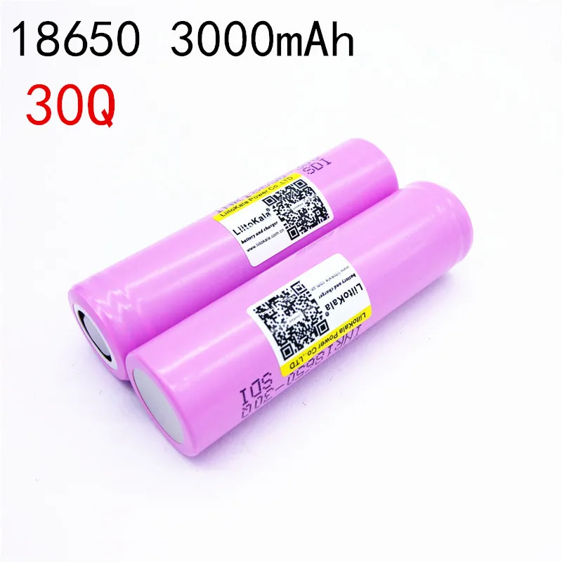 2018 LiitoKala 100% оригинальный новый для INR 18650 Аккумулятор 3 7 в 3000 мАч INR18650-30Q