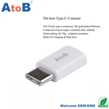 ATOB Micro USB Female to Type-C Male 3.1 Data Sync Charger Cable Adapter Converter for All USB-C Mobile Phone Tablet PC Laptop
