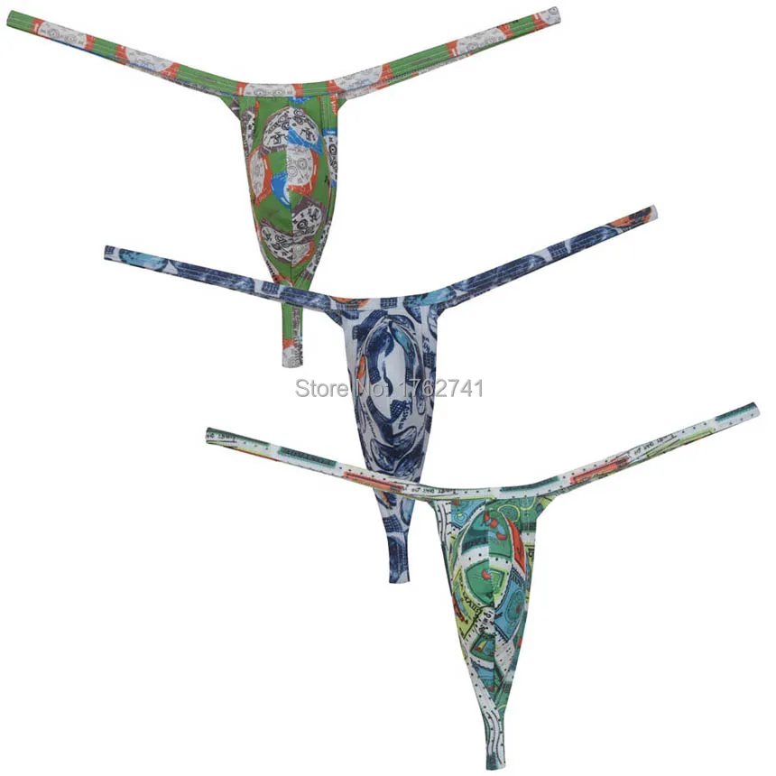 

New Men Micro String Thong Underwear Less Coverage Shorts Vetement Homme Tangas T-back