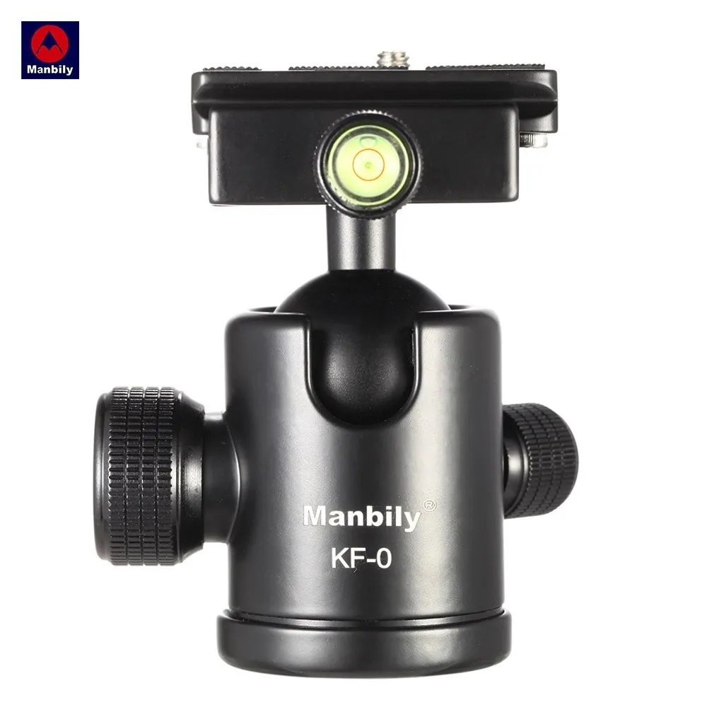 

Manbily KF-0 Camera Tripod Ball Head Aluminum Ballhead Panoramic Head Sliding Rail Head W 2 Built-in Spirit Levels DSLR KF0