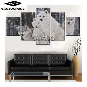 

Diamond Embroidery 5D DIY Diamond Painting Snow Wolves forest Animal Diamond Painting Cross Stitch Rhinestone Mosaic