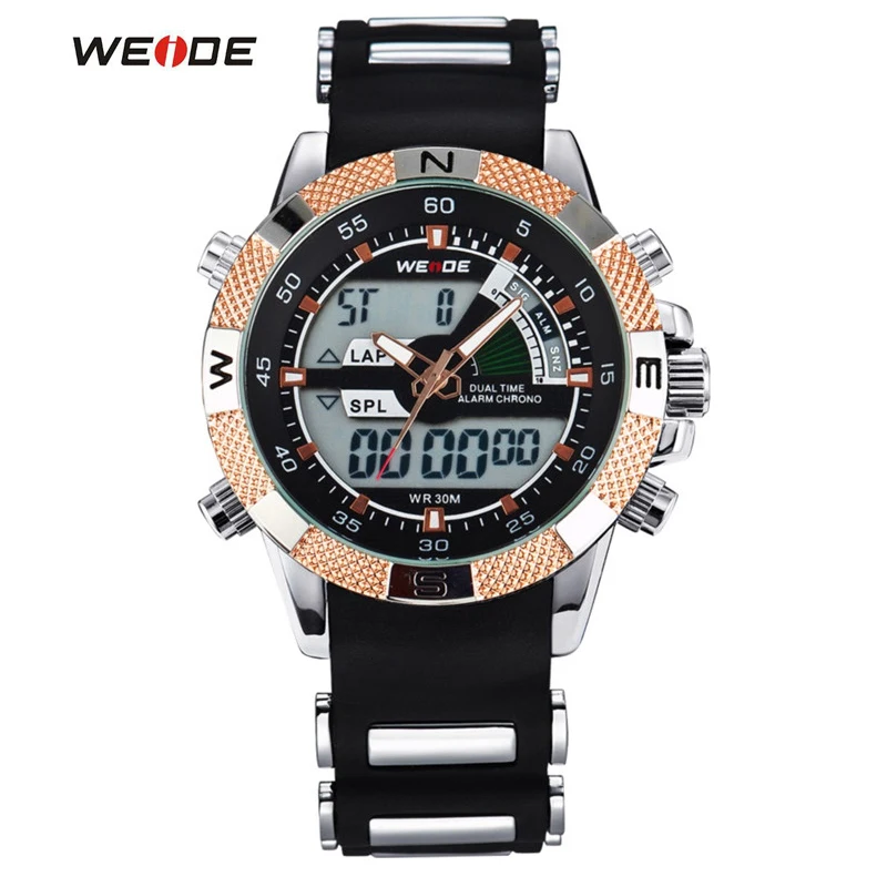 

WEIDE Mens Watches Top Luxury Brand Men's Quartz-Watch Analog Digital LED Clock Man Fashion Sports Army Military Wrist Watches