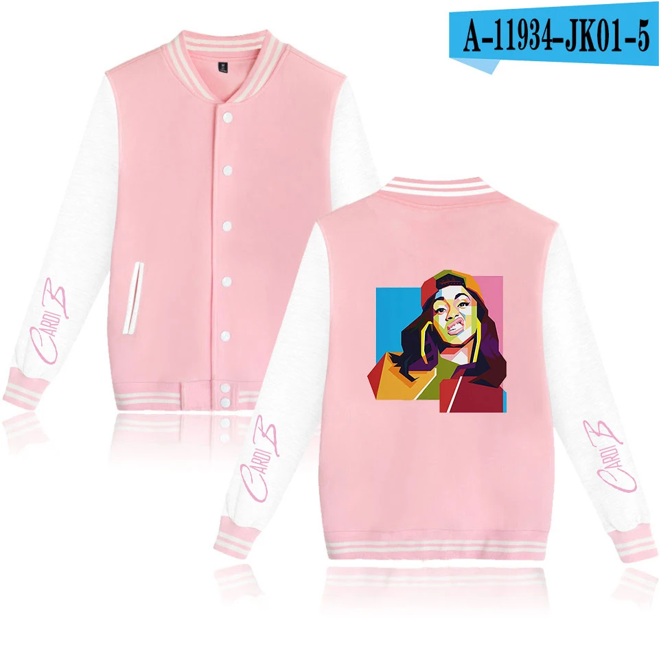 Rholycrown Harajuku бейсбольная куртка wo мужская верхняя одежда Cardi B куртки осенние повседневные Высококачественные Cardi B бейсбольная куртка - Цвет: As picture