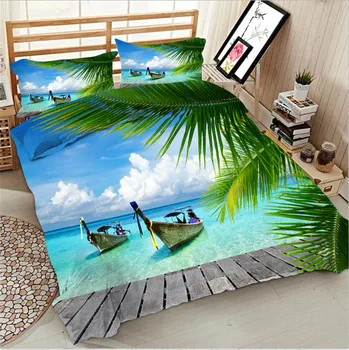 

Malaysia scenery 3D Luxury Bedding set Double King Queen size Bedsheet set Duvet cover Pillowcases