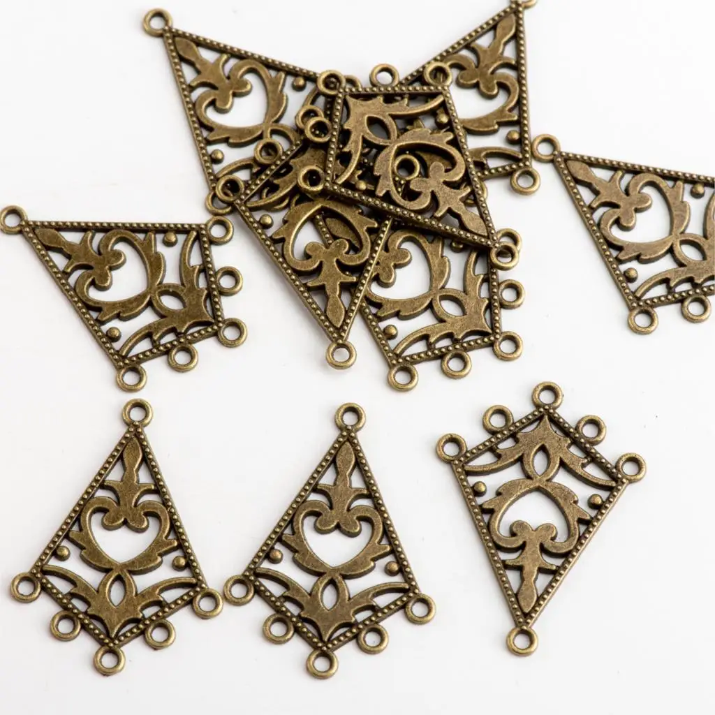 

4 Style Folwer DIY Alloy Pendant Jewelry Findings Charms Jewelry Findings & Components For Jewelry Making #JY207