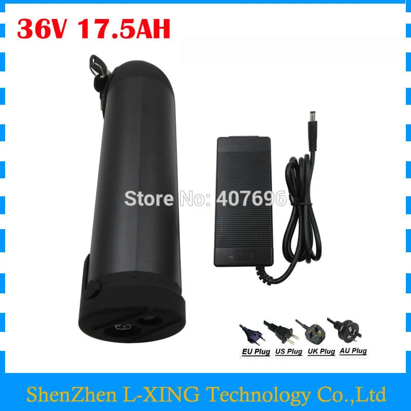 

Free customs fee 500W 36V 17.5AH Electric Bike battery 36V 17ah water bottle battery use NCR18650GA 3500MAH cell 2A Charger