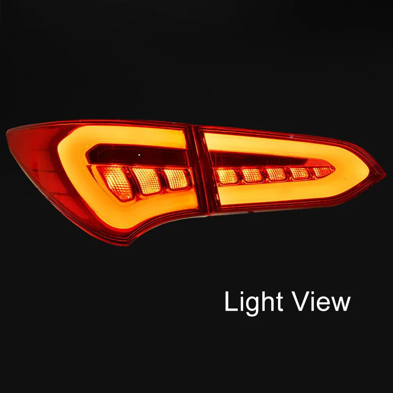 LED Tail Lights For HYUNDAI SANTA FE 2013 For Santafe Rear lights Tail Lamp Brake Red Smoke