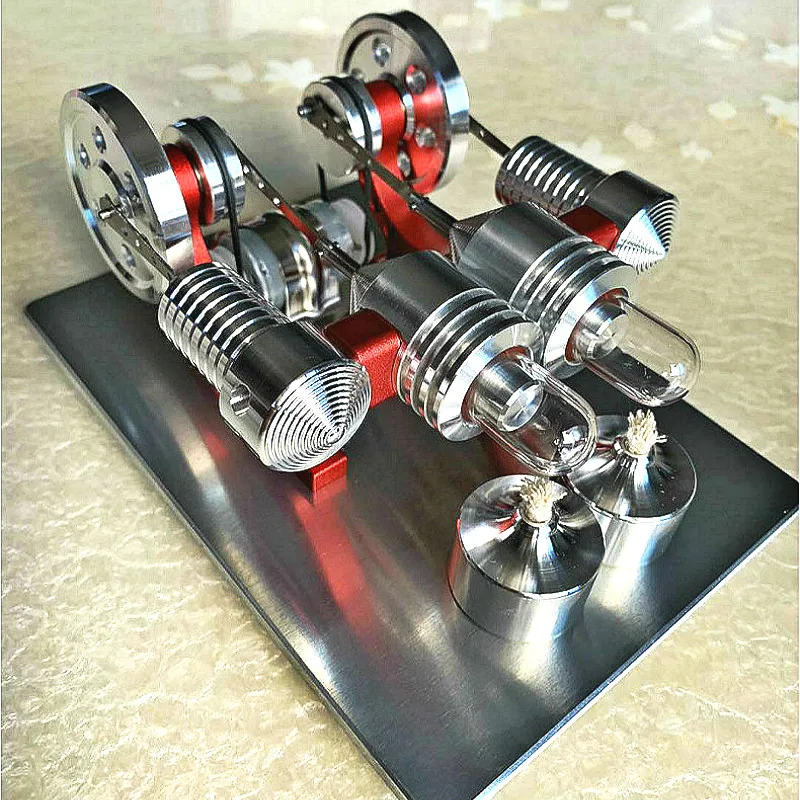 

2 Cylinder Stirling Engine Model Generator Micro External Combustion Engine Can Launch Popular Science Experiment Birthday Gift