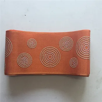 

African ASO OKE Headtie With Beads High Quality Belt 8.6 Meters Wedding Party nigerian aso oke headtie -L5