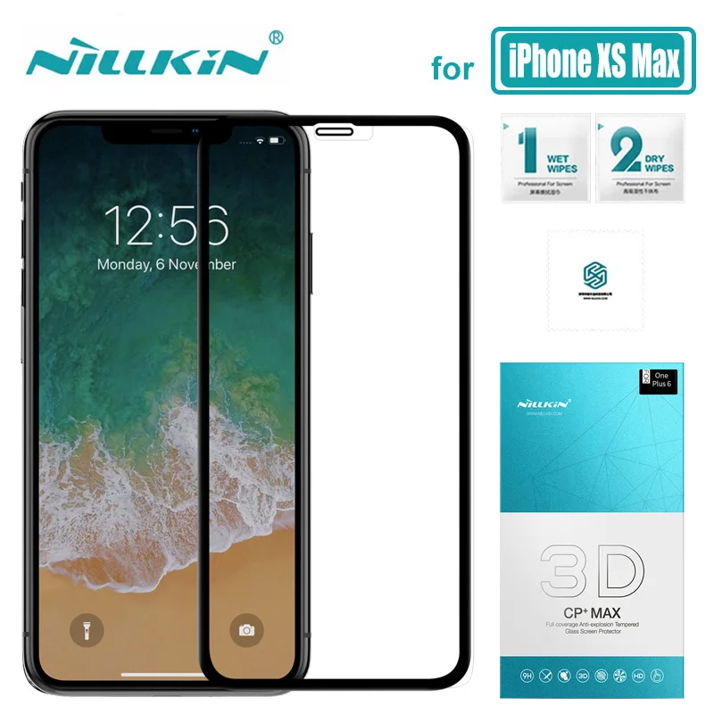 Стекло Nillkin 3D CP + Max для iPhone XS полное покрытие закаленное стекло защита экрана 9H