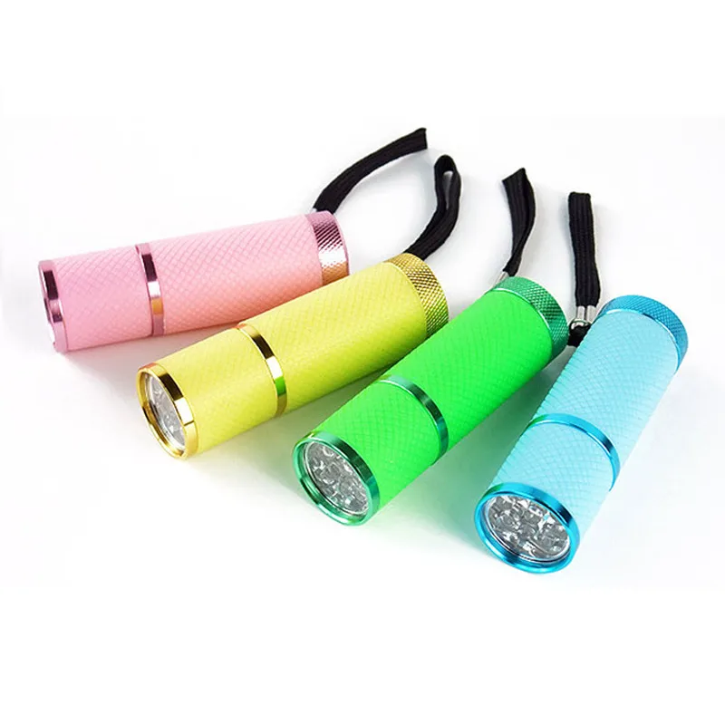 Discount B2 Mini Super Bright Torch Water Resistant Rubber Coated Body 9LED Flashlight High Quality Rugged Wrist Strap Wholesales&Retail 1