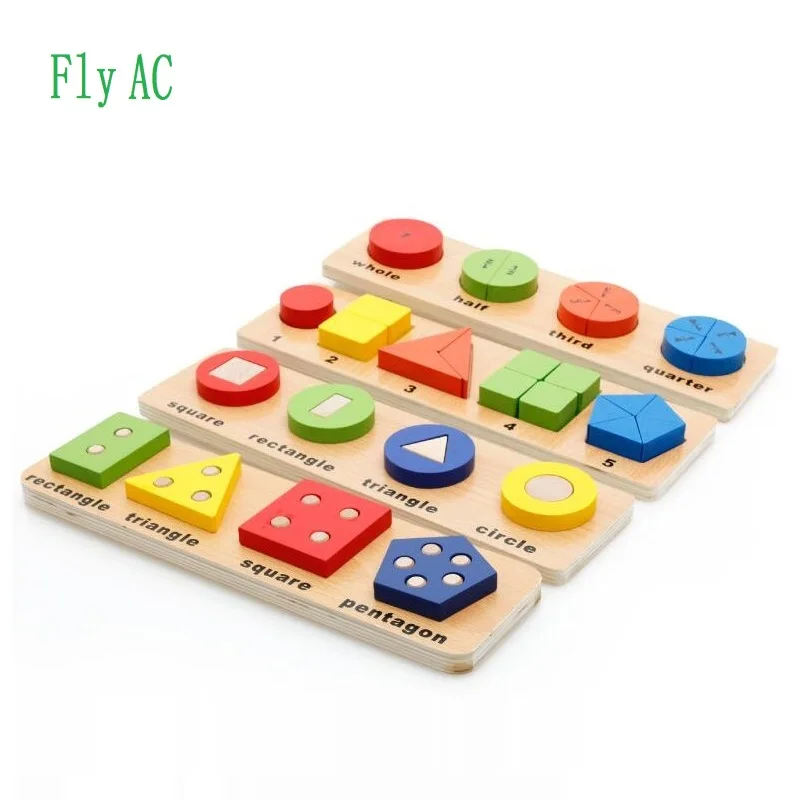 

Fly AC Toddler Learning Wooden Geometric Shape Pattern Color Cognitive and Matching Board Toy (Shape Puzzle Board)