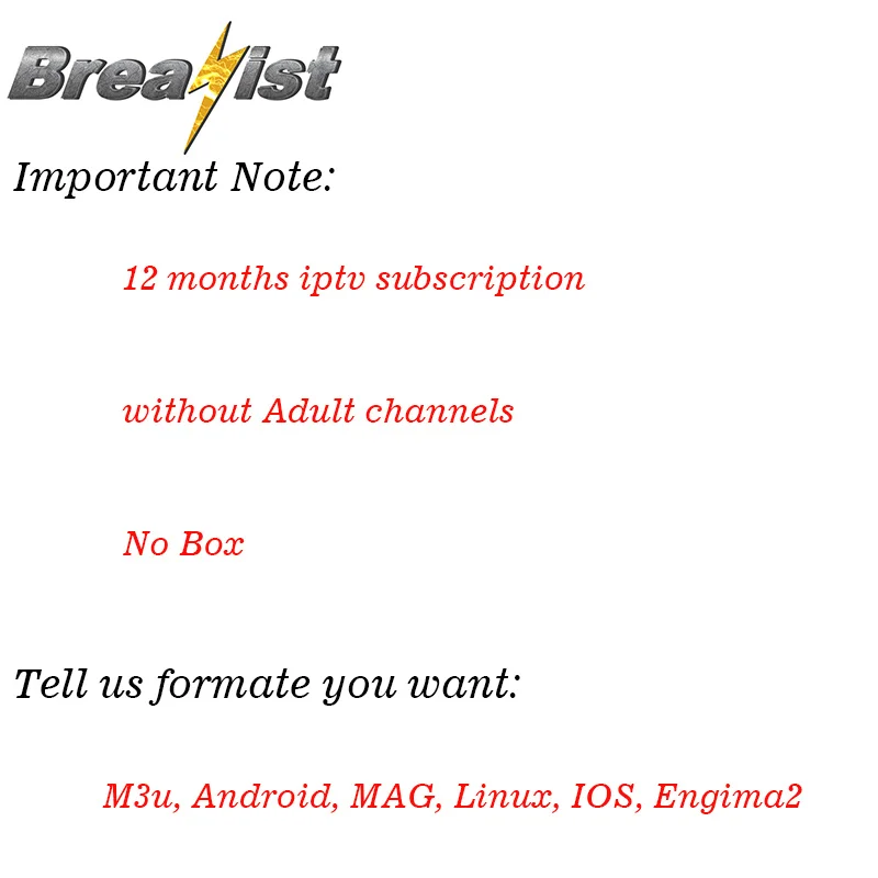 Breakist iptv подписка m3u 4 K для iptv Италия Португалия Франция Арабский испанский, Бразилия, Франция, Италия для android приставка - Цвет: 12 months no hot