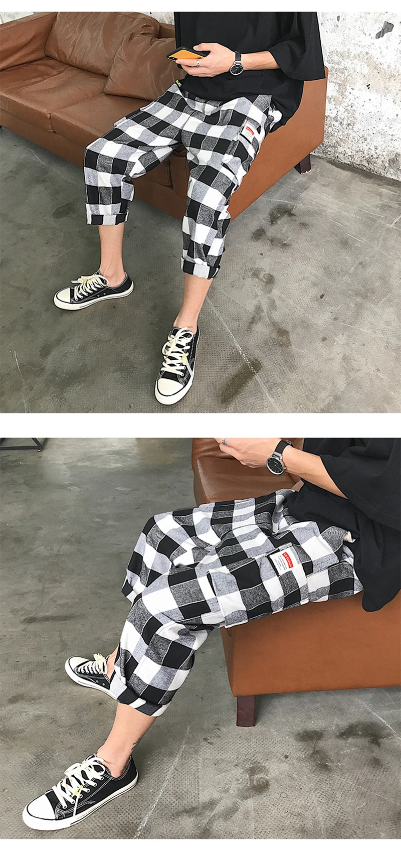 Клетчатые длинные шорты для мужчин в стиле хип-хоп повседневные шорты больших размеров для мужчин s летние мешковатые короткие шорты для бега Harajuku бермуды модные мужские шорты