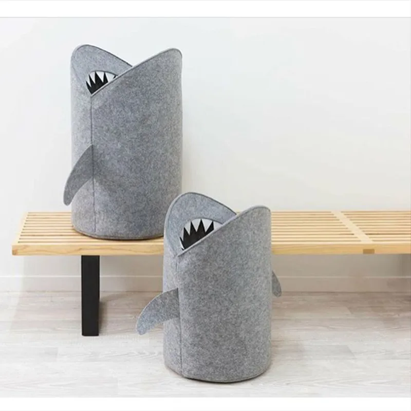 Us 15 69 26 Off Ins Nordic Cartoon Shark Shape Collapsible Newborn Baby Bedroom Decor Basket Bag For Toys Kids Easter Birthday Gifts In Bumpers From