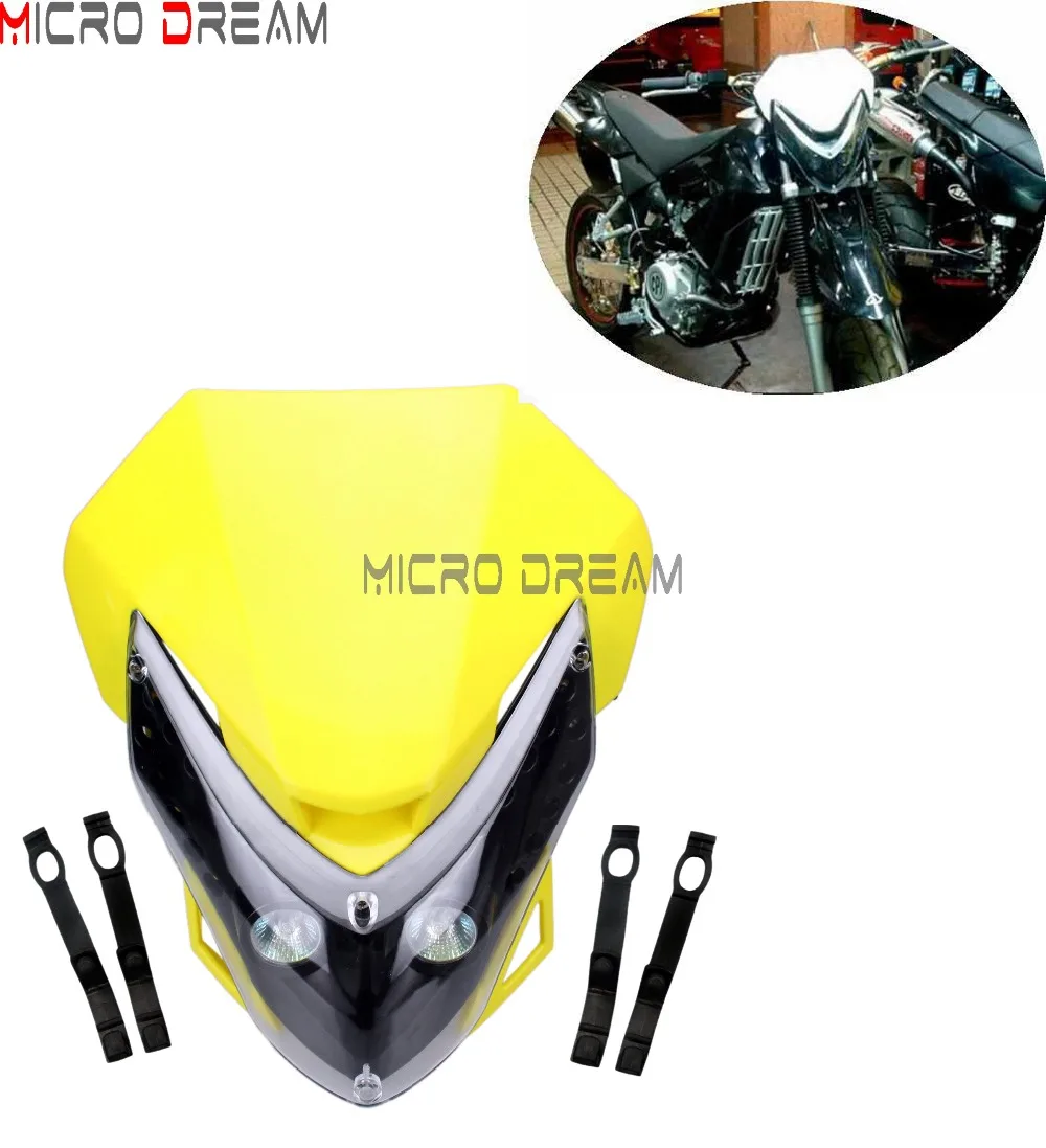 

StreetFighter Fairing Headlight LED Motocross Supermoto Offroad Universal For Suzuki DRZ RMZ 70/85/125/250/400/450 Headlamp Mask
