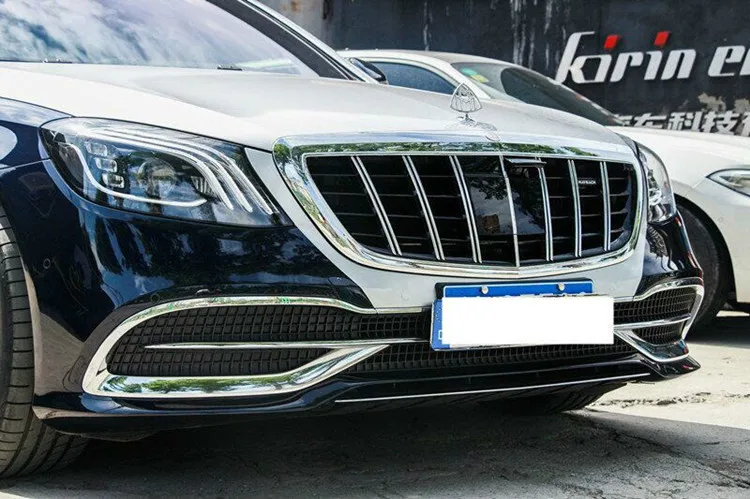 S65  Maybach front grill fit for MB S CLASS w222 S320 S400 S500 S600 S63 to S-CLASS W222 S65 Maybach -Style Grille (4) - 