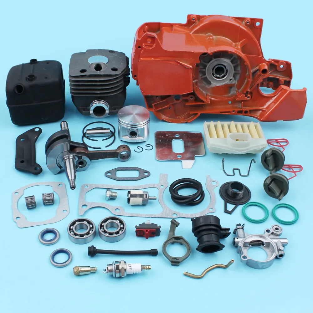 Nikasil Cylinder Crankcase Muffler Crankshaft Kit For Husqvarna 362 365 371 372 Chainsaw Repair