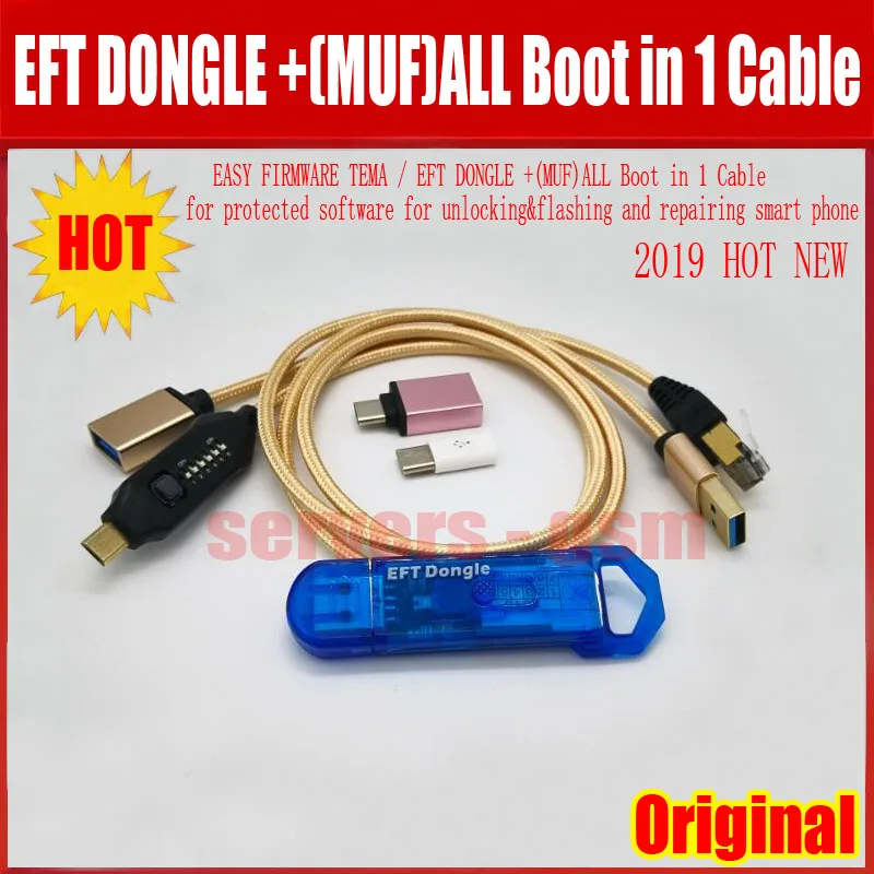 Новый 2019 оригинальный легкий прошивки TEMA/EFT DONGLE + (MUF) все загрузки в 1 кабель Бесплатная доставка