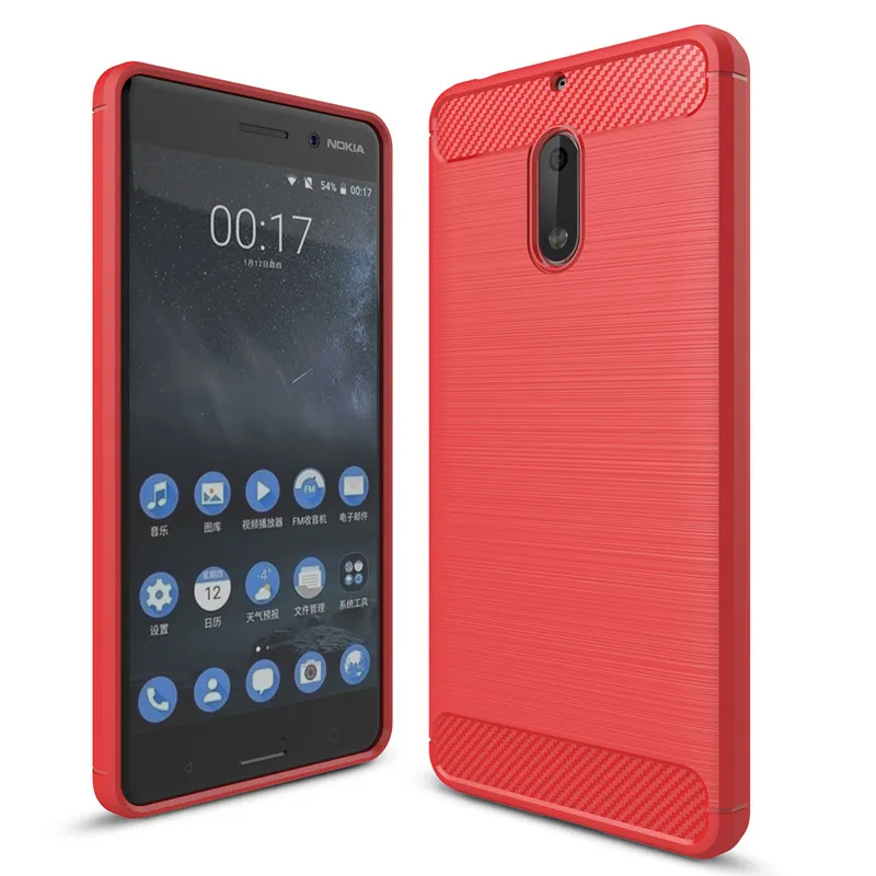 Best Newest Environmental Carbon Fiber TPU Case For Nokia 6 2017 Cover 5.5 inch Soft Anti drop Cover For Nokia 6 Nokia6 Back Cover
