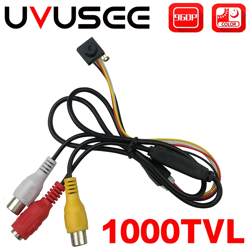  Uvusee CCTV 1/3 Sony CCD 1000TVL audio da 3.6mm Microfono HD Mini Telecamera di Sorveglianza di Sic