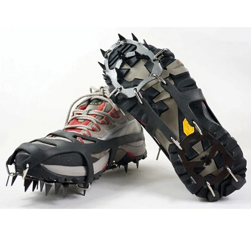 

10 teeth Ice Snow Grips Anti Slip On Over shoe Boot studs Crampons Cleats Spikes Grippers