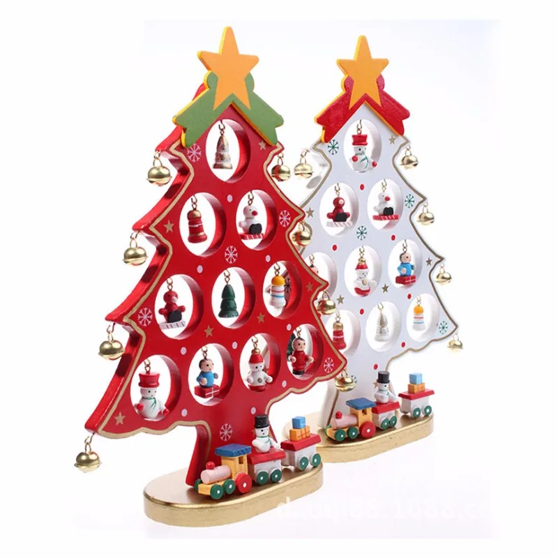 1 шт. милые Мультяшные деревянные украшения рождественской елки с орнаментом DIY рождественская елка настольное украшение стола для дома для подарка
