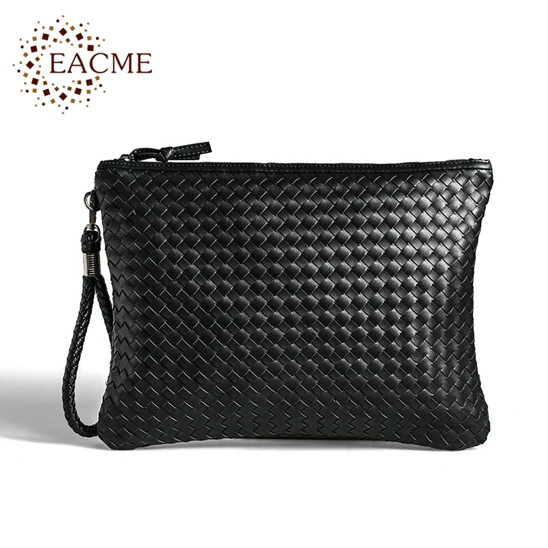 EACME Envelope Bag Men Pu Leather Envelope Clutch Purse Messenger Bags