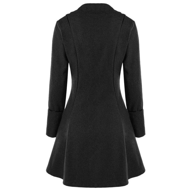 

Mens Coat Tops Collar Fashion Plus size Vintage Outwear Long sleeves Trench Medieval Solid