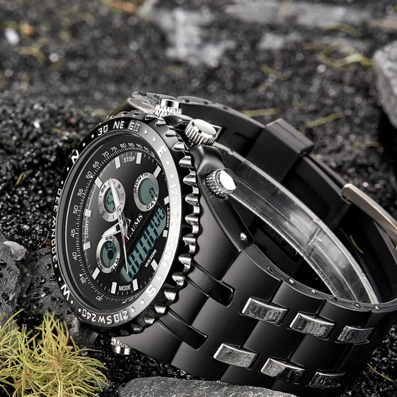 Luxury Brand Mizums Men Fashion Sport Watches Men's Quartz Digital Analog Clock Man Full Steel Wrist Watch relogio masculino free shipping (6)