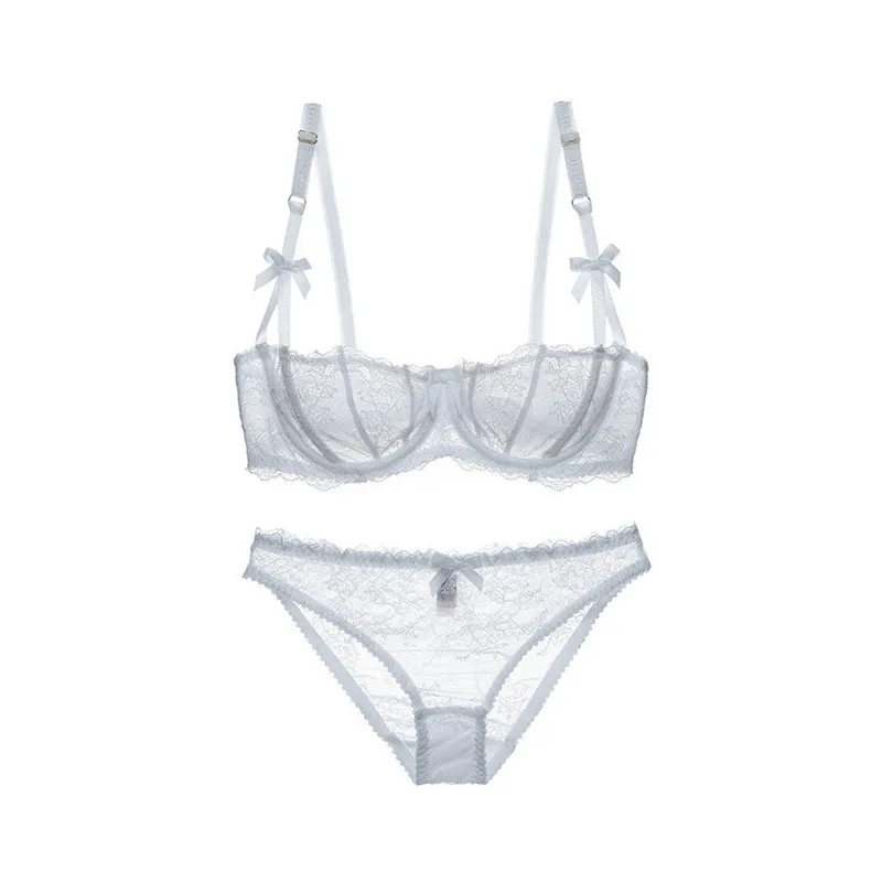 Женское ультратонкое Прозрачное нижнее белье с цветочным принтом|bra set|bras bra setshalf
