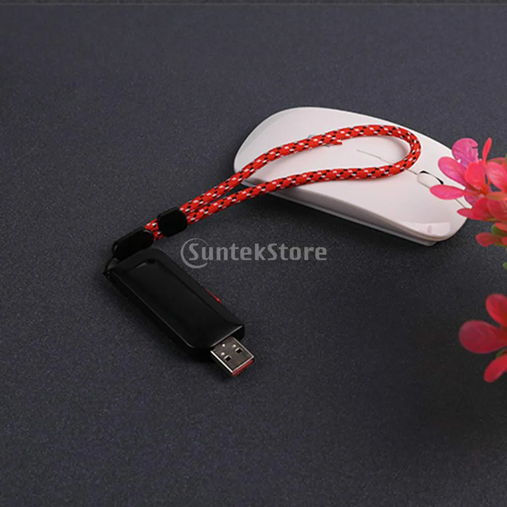 Nylon Lanyards for USB Flash Drive Cell Phone Keys Mp3 Mp4 ID Card Badge Strap and Other Small Electronic Devices (2 Pack)