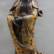 Песня voge s6747 35 Китайский Буддизм Бронзовый перегородчатой kwan-Инь Бодхисаттвы Гуаньинь статуя Будды