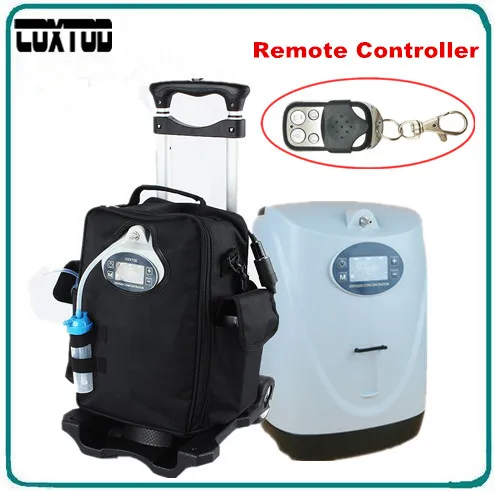 

COXTOD Remote Control Electric Oxygen Concentrator for Travelling Battery Oxygen Concentrator Generator with Trolley Carry Bag