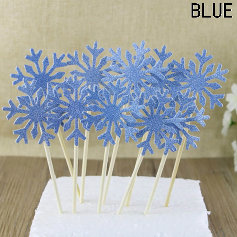 10 Piece Snowflake Cupcake Toppers Baby Girl Frozen 10 Piece Snowflake Cupcake Toppers Baby Girl Frozen
