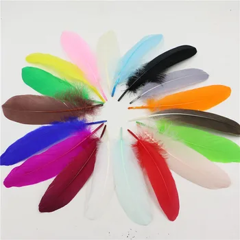 

Wholesale plumes 1000 pcs Mixed Colors Goose Feathers 13-20cm for crafts dreamcatcher home Cosplay clothes shoes hat decoration