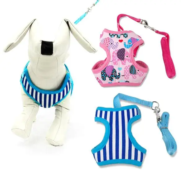 

Small Dog Harness and Walking Leads Set Small Dogs Cat Harnesss Vest For Chihuahua Yorkies
