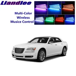 LiandLee автомобиля Glow Интерьер пол Декоративные Атмосфера стульчики Детские акцент окружающего неоновый свет для Chrysler 300 300C