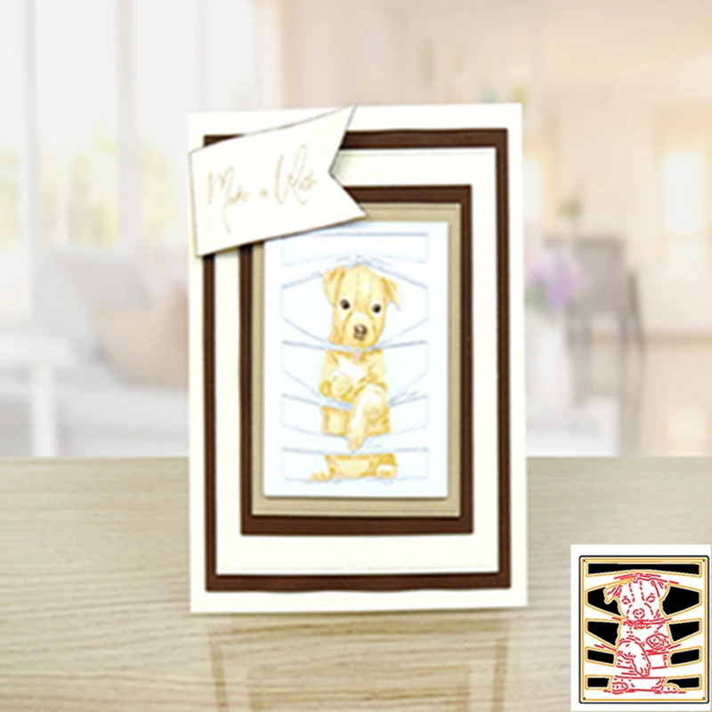 

Rectangle Animals Frame Pattern Metal Cutting Dies Stencil For Scrapbooking Album Embossing Decorative DIY Handcrafts Model